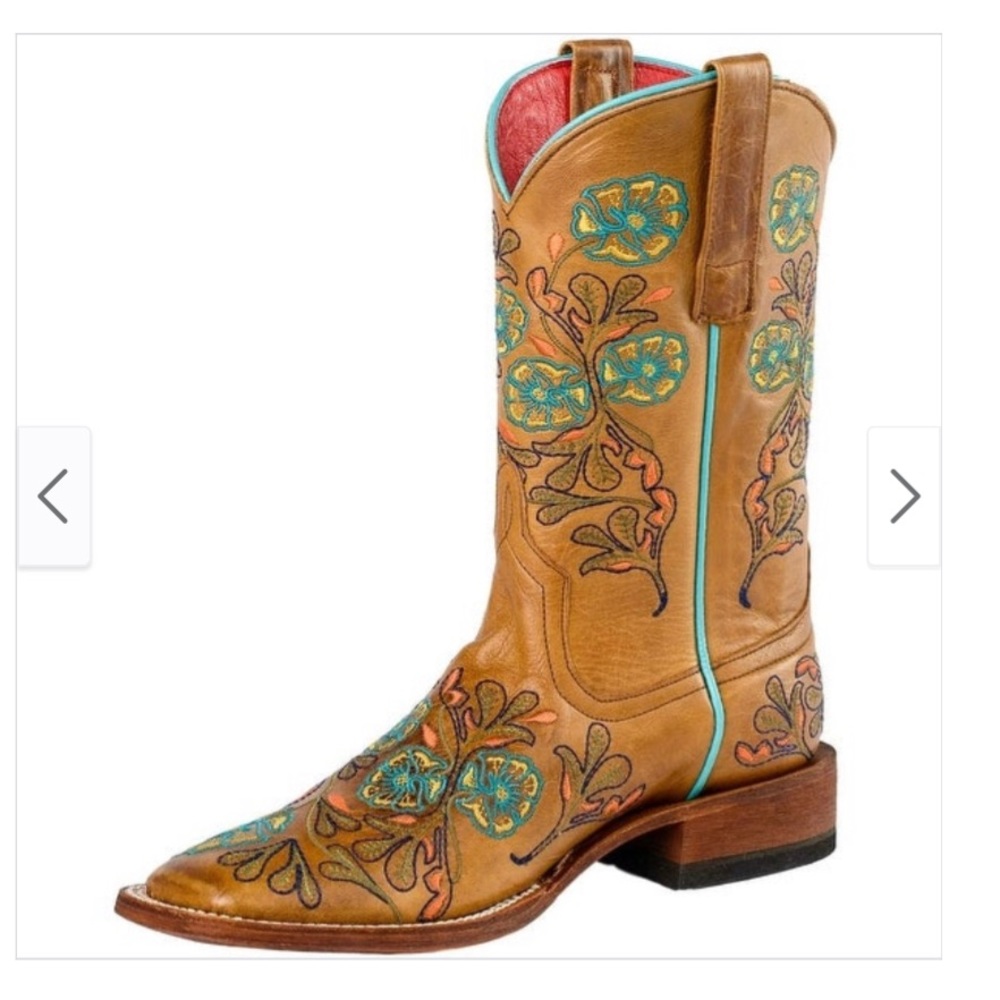 Macie Bean Western Cowboy Boots Turquoise Trim